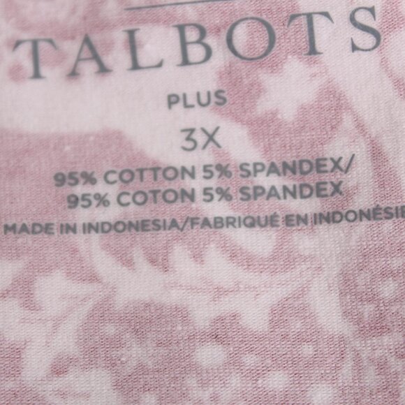 Talbots NWT Red & White Reindeer Christmas Long Sleeve Top - Picture 4 of 7